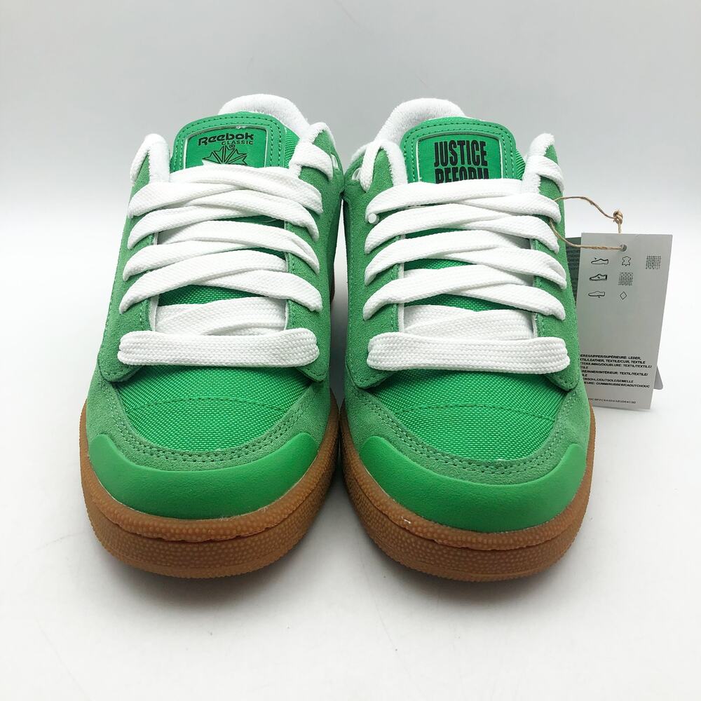 Reebok x Pleasures Club C Bulc Sneakers Mens 12 Green White Suede Casual NIB - Picture 5 of 11